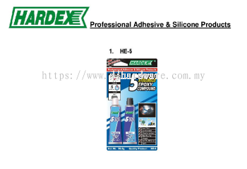 HARDEX PROFESSIONAL ADHESIVE & SILICONE PRODUCTS 5 MINUTES STEELWELD EPOXY COMPOUND HE5 (WS)