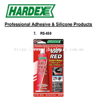 HARDEX PROFESSIONAL ADHESIVE & SILICONE PRODUCTS 650F RED GASKET MAKER RS650 (WS)