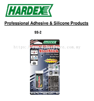 HARDEX PROFESSIONAL ADHESIVE & SILICONE PRODUCTS STEEL STICK SS2 (WS)