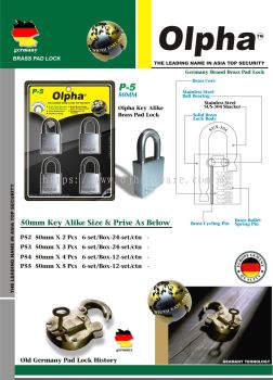 OLPHA THE LEADING NAME IN ASIA TOP SECURITY KEY ALIKE 50MM P52(LSK)