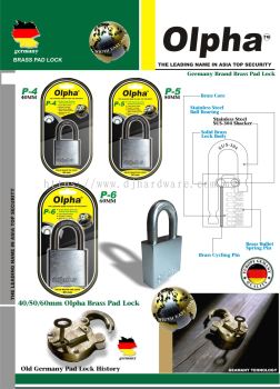 OLPHA THE LEADING NAME IN ASIA TOP SECURITY PAD LOCK P4 40MM (LSK)