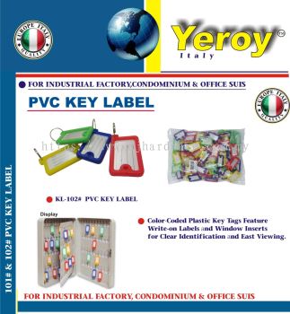 YEROY ITALY PVC KEY LABEL KL 102 (LSK)