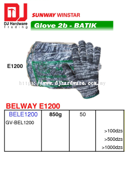 GLOVE 2B BATIK BELWAY E1200 BELE1200 GVBEL1200 850G (SWW)