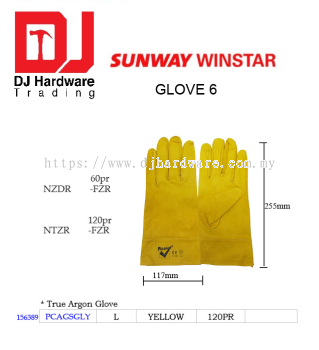 GLOVE TRUE ARGON GLOVE YELLOW L PCAGSGLY 156389 (SWW)