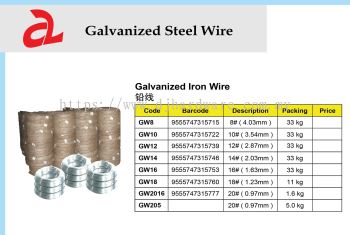 GALVANIZED STEEL WIRE GW2016 0.97MM 9555747315777 (CL)