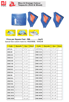 BLUE & ORANGE COLOUR TARPAULIN ROLL & SHEET SHEET FORM OBC66 9555747317184 (CL)