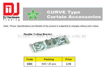 STAR BRAND CURTAIN ACCESSORIES CURVE TYPE DOUBLE CEILLING BRACKET CDC (CL)