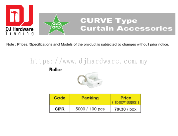 STAR BRAND CURTAIN ACCESSORIES CURVE TYPE ROLLER CPR (CL)