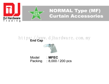 STAR BRAND CURTAIN ACCESSORIES NORMAL TYPE MF END CAP MFEC (CL)