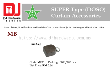 STAR BRAND CURTAIN ACCESSORIES SUPER TYPE DOSO MB END CAP MEC (CL)