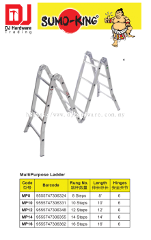 SUMO KING MULTIPURPOSE LADDER MP8 8 STEP 9555747306324 (CL)