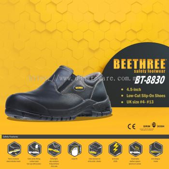 BEETHREE SAFETY FOOTWEAR BT 8830 LOW CUT SLIP ON SHOES B3-BT8830 (BT)