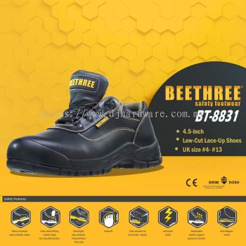 BEETHREE SAFETY FOOTWEAR BT 8831 LOW CUT LACE UP SHOES B3-BT8831 (BT)