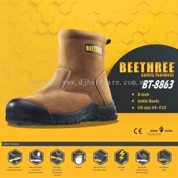 BEETHREE SAFETY FOOTWEAR BT 8863 ANKLE BOOTS B3-BT8863 (BT)