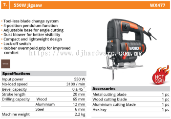 WORX 550W JIGSAW WX477 (WO)