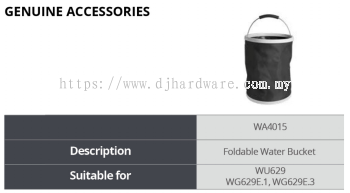 WORX GENUINE ACCESSORIES FOLDABLE WATER BUCKET WA4015 WU629 WG629E.1 WG629E.3 (WO)