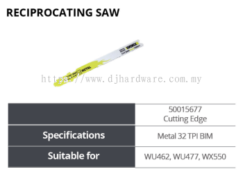 WORX RECIPROCATING SAW CUTTING EDGE 50015677 METAL 32 TPI BIM WU462 WU477 WX550 (WO)