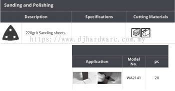 WORX SANDING AND POLISHING 220GRIT SANDING SHEETS WA2141 (WO)