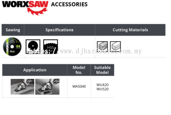 WORX SAW ACCESSORIES SAWING 85MM HSS44T WA5040 WU420 WU520 (WO)