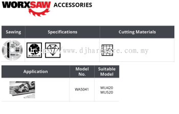 WORX SAW ACCESSORIES SAWING 85MM WA5041 WU420 WU520 (WO)