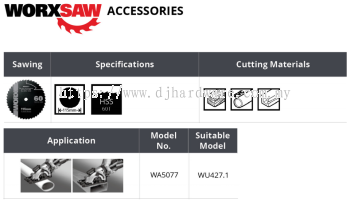 WORX SAW ACCESSORIES SAWING 115MM HSS601 WA5077 WU427.1 (WO)