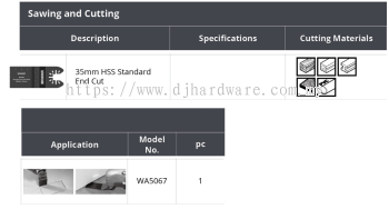 WORX SAWING AND CUTTING HSS STANDARD END CUT 35MM WA5067 (WO)