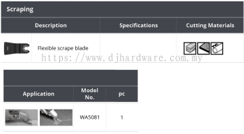 WORX SCRAPING FLEXIBLE SCRAPER BLADE WA5081 (WO)