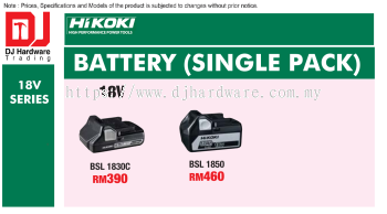 HIKOKI 18V BATTERY SINGLE PACK BSL1830 C BSL1850 (HI)