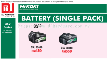 HIKOKI 36V BATTERY SINGLE PACK BSL36 A18 BSL36 B18 (HI)