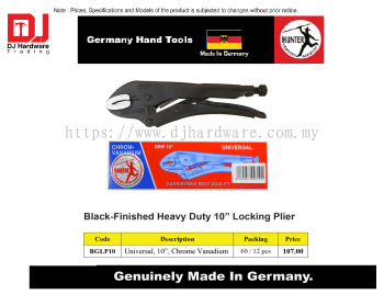 GERMANY HAND TOOLS BLACK FINISHED HEAVY DUTY 10 LOCKING PLIER UNIVERSAL 10 CHROME VANADIUM BGLP10 (CL)