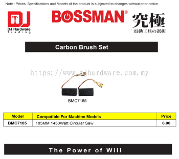 BOSSMAN CARBON BRUSH SET 185MM 1450WATT CIRCULAR SAW BMC7185 (CL)