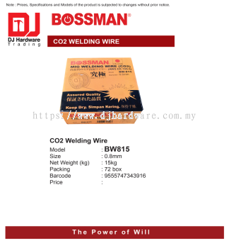 BOSSMAN CO2 WELDING WIRE BW815 0.8MM 15KG 9555747343916 (CL)