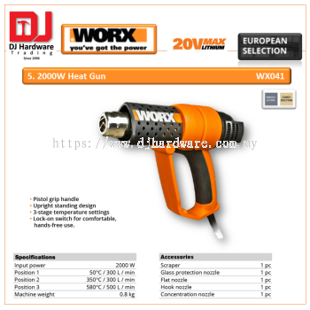 WORX 2000W HEAT GUN WX041 (WO)