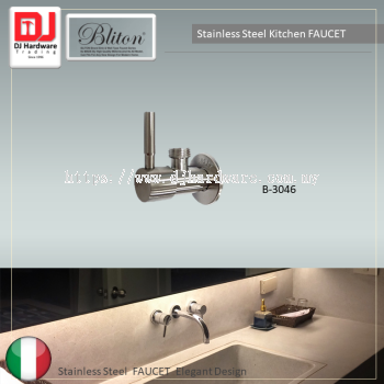 BLITON STAINLESS STEEL KITCHEN FAUCET ITALY ELEGANT DESIGN B 3046  (CTRIUMP)