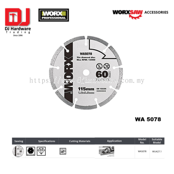 WORX SAW ACCESSORIES SAWING 115MM WA5078 WU427.1 (WO)