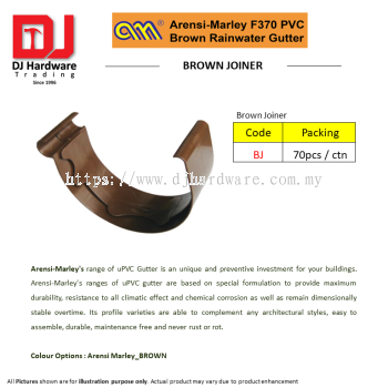 ARENSI MARLEY F370 PVC BROWN RAINWATER GUTTER BROWN JOINT BJ (CL)