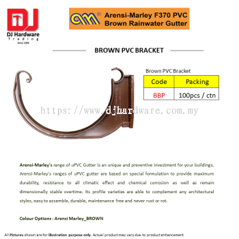 ARENSI MARLEY F370 PVC BROWN RAINWATER GUTTER BROWN PVC BRACKET BBP (CL)