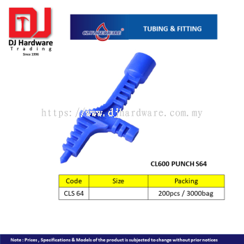 CL WATERWARE TUBING & FITTING CL600 PUNCH S64 CLS64 (CL)