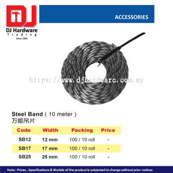 CL ACCESSORIES STEEL BAND 10 METER 12MM 17MM 25MM (CL)