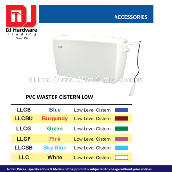 CL PVC WASTER CISTERN LOW LEVEL 6 COLOUR (CL)