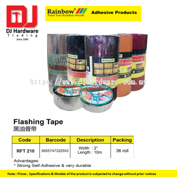 RAINBOW ADHESIVE PRODUCTS FLASHING TAPE RFT210 10M  9555747322553 (CL)