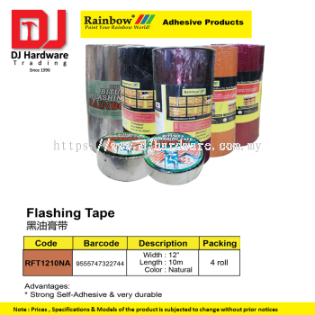 RAINBOW ADHESIVE PRODUCTS FLASHING TAPE RFT1210NA 10M NATURAL  9555747322744 (CL)