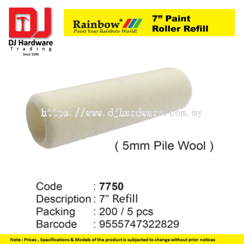 RAINBOW PAINT ROLLER HANDLE PAINT ROLLER REFILL  7''  7850 9555747322041 (CL)