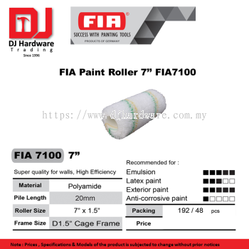 FIA SUCCESS WITH PAINTING TOOLS GERMANY FIA PAINT ROLLER 7'' FIA7100 (CL) 1