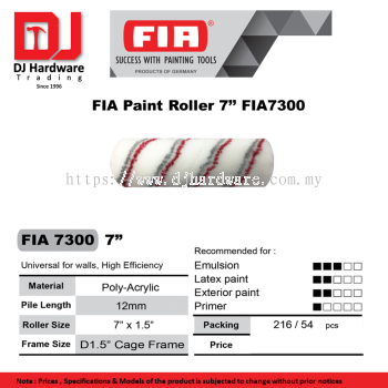 FIA SUCCESS WITH PAINTING TOOLS GERMANY FIA PAINT ROLLER 7'' FIA7300 (CL) 1