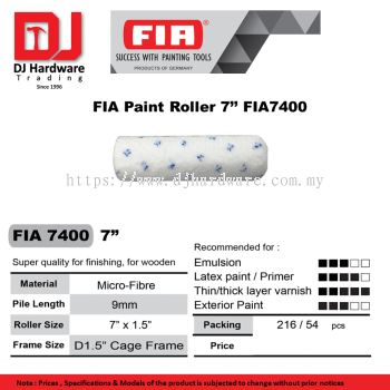 FIA SUCCESS WITH PAINTING TOOLS GERMANY FIA PAINT ROLLER 7'' FIA7400 (CL) 1