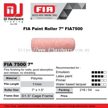 FIA SUCCESS WITH PAINTING TOOLS GERMANY FIA PAINT ROLLER 7'' FIA7500 (CL) 1