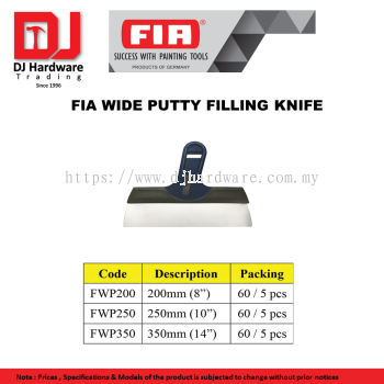 FIA SUCCESS WITH PAINTING TOOLS  GERMANY  FIA WIDE PUTTY FILLING KNIFE (CL) 1