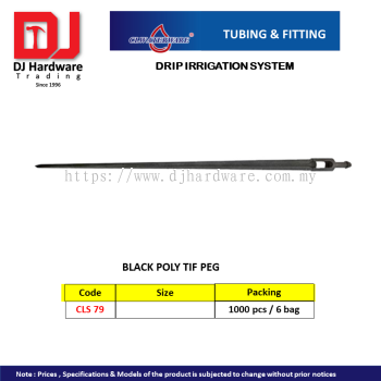 CL WATERWARE TUBING & FITTING DRIP IRRIGATION SYSTEM BLACK POLY TIF PEG CLS79 (CL)