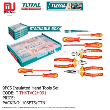 TOTAL ONE STOP TOOLS STATION 9PCS INSULATED HAND TOOLS SET T-THKTV02H091 (LSK)